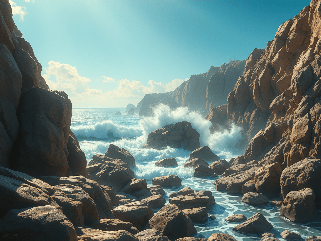 Gratitude Entry #3 Watching waves crash into boulders